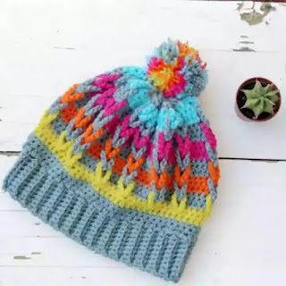 Gorro Iris Molón a Crochet