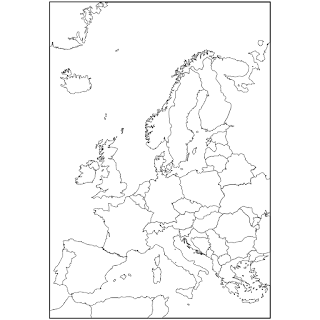 ヨーロッパの白地図