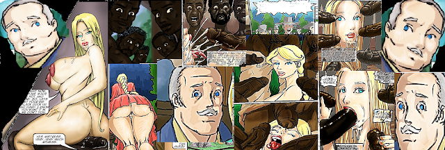 Illustrated interracial comics-Manza