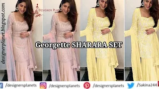 Yellow pink Sharara Set. Designerplanet