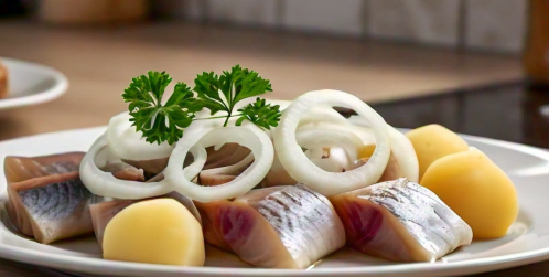 Matjes mit Zwiebeln (Pickled Herring with Onions)