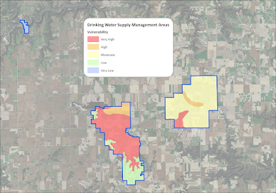 This dataset includes the drinking water supply management area boundaries and the vulnerability levels within each management area in Minnesota.