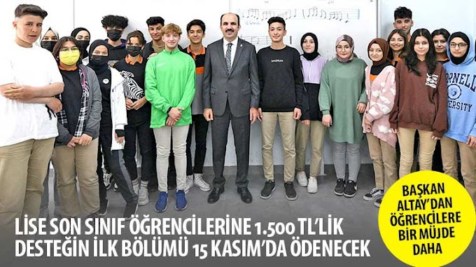 ​Lise Son Sınıf Öğrencilerine 1.500 TL’lik Desteğin İlk Bölümü 15 Kasım’da Ödenecek