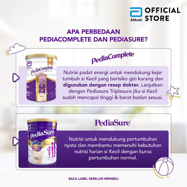 Perbedaan susu pediasure dan pediacomplete penambah berat badan