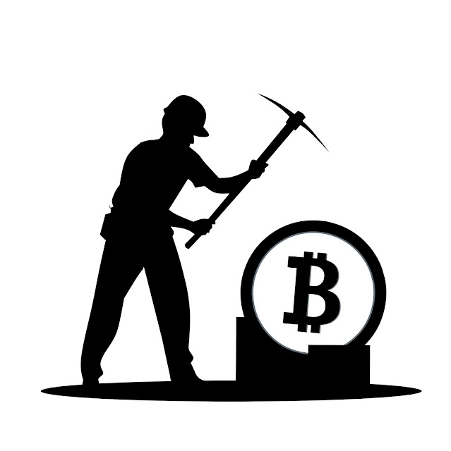 cryptocurrency mining silhouette design
