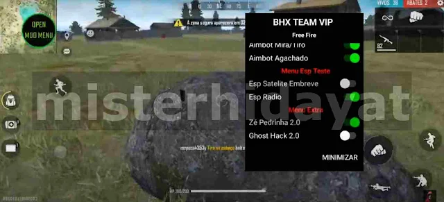 Apk BHX Team VIP Free Fire Terbaru Headshot, Stone Hack, Esp, Dll