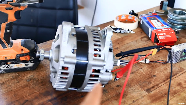 How to make a wind turbine from a car alternator