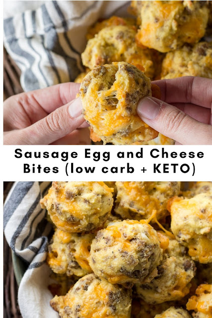 Sausage Egg and Cheese Bites (low carb + KETO)