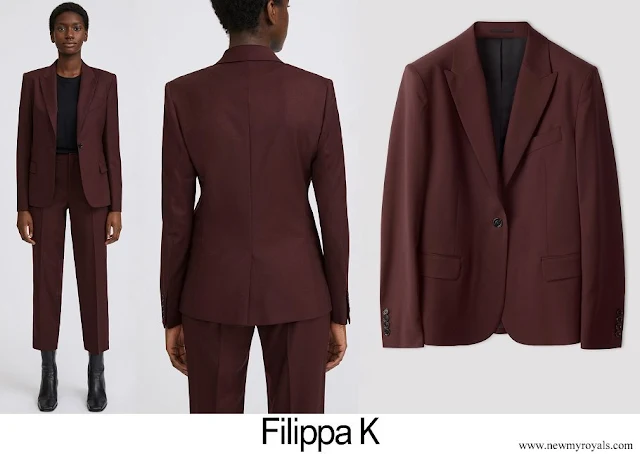 Crown Princess Victoria wore FILIPPA K Sasha cool wool blazer and trousers