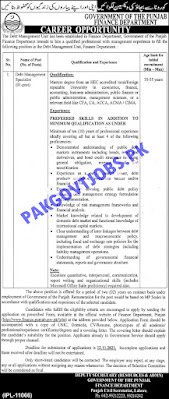 Finance Department Jobs in Punjab
