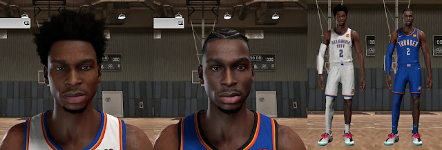 NBA 2K22 Shai Gilgeous-Alexander Cyberface update, Hair Braid and