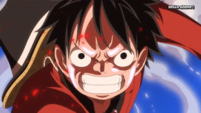 ワンピースアニメ WCI編 848話 ルフィ レッドホーク かっこいい Monkey D. Luffy  | ONE PIECE ホールケーキアイランド編