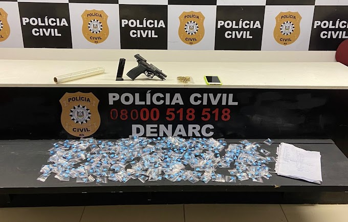 CACHOEIRINHA | Casal é preso com pistola 9mm e 800 porções de cocaína