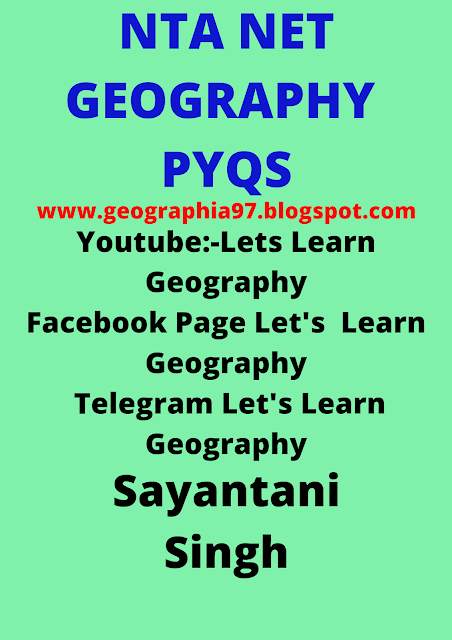 NTA NET GEOGRAPHY PYQS- MODELS AND THEORIES, 2020-2006, PART-2