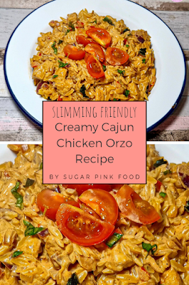 Creamy Cajun Chicken Orzo Recipe | Low Calorie Slimming Friendly orzo recipe