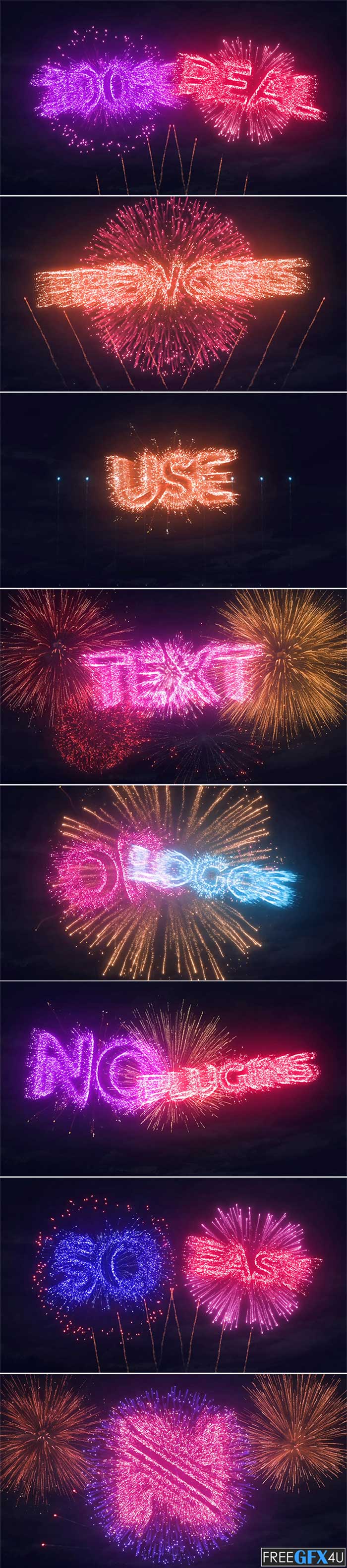 Text & Logo Fireworks Project