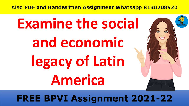 Examine the social and economic legacy of Latin America