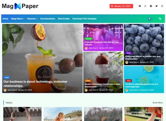 Blogger Template Mag Paper