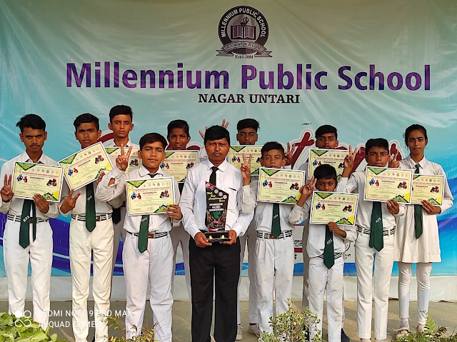 18वीं सब जूनियर राज्य स्तरीय वूशु प्रतियोगिता मे मिलीनियम पब्लिक स्कूल को 9 मेडल प्राप्त nagar