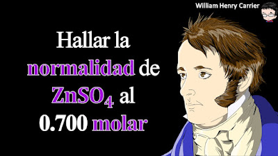 Calcular la concentración normal de ZnSO4 al 0.700 molar.