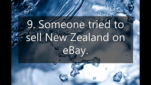9. Someone tried to sell New Zealand on eBay.