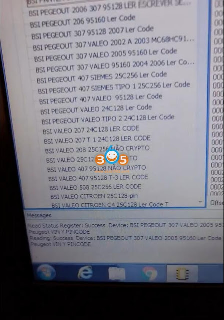 Read Peugeot 206 PIN Code with upa usb 4