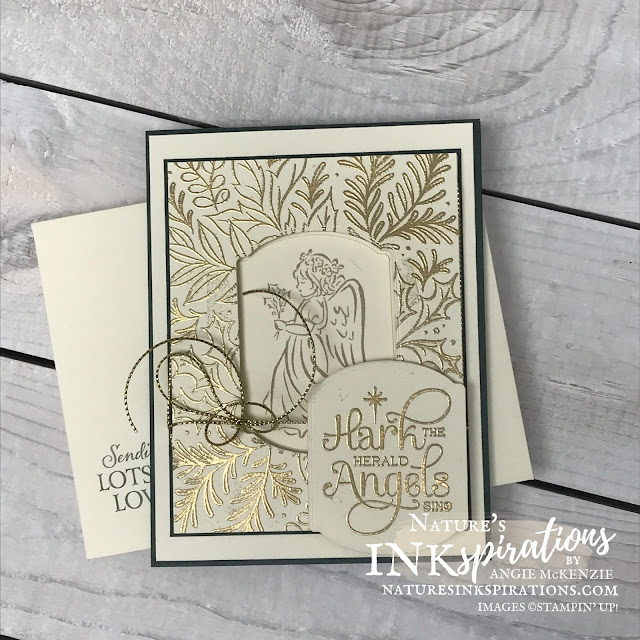 Angels of Peace Christmas card and envelope | Nature's INKspirations by Angie McKenzie