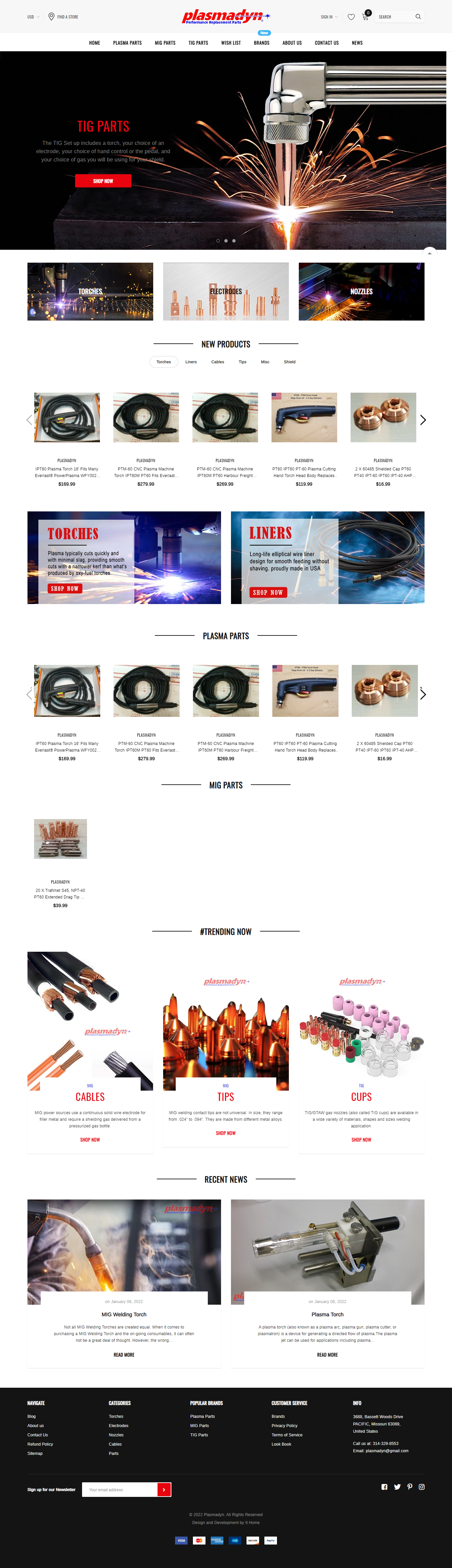 Plasmadyn Modern shopify Ecommerce website