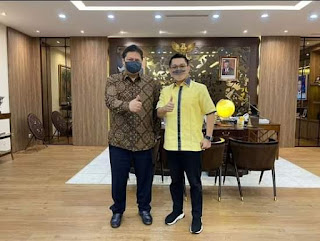  Terus berkarya, Aditya Moha ADM,"  Bersilaturahmi dengan Menko Perekonomian RI bahas kemajuan bangsa.