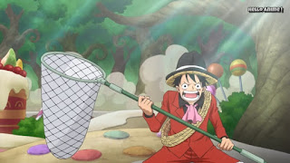 ワンピースアニメ WCI編 830話 ルフィ かわいい Monkey D. Luffy | ONE PIECE ホールケーキアイランド編