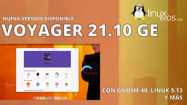 Voyager Live 21.10, basada en Ubuntu "Impish Indri" 21.10