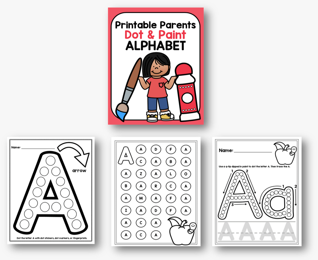 Alphabet dot and paint printables