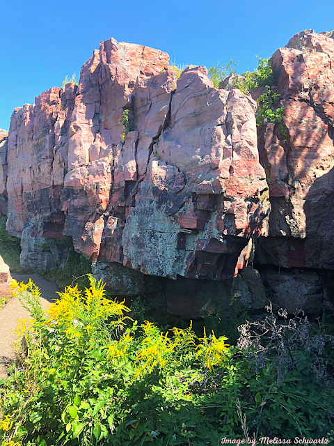 Remarkable and beautiful Sioux Quartzite cliffs stand tall at Pipestone National Monument.