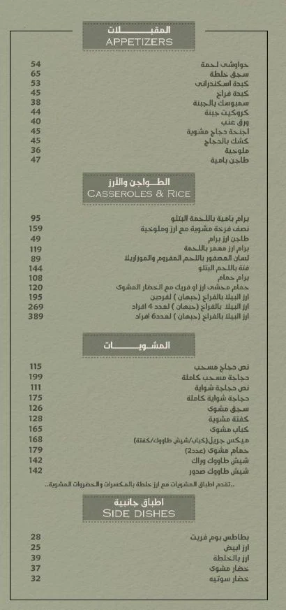 منيو وفروع ورقم مطعم حبهان «Habahan» في الاسكندرية