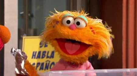 Orange Sesame Street Characters Zoe