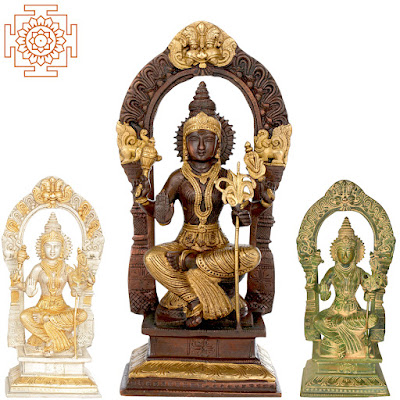 Tripura Sundari - Brass Statue