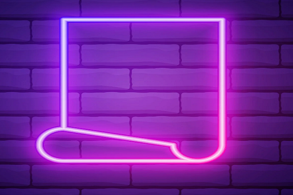 Aesthetic notes icon neon