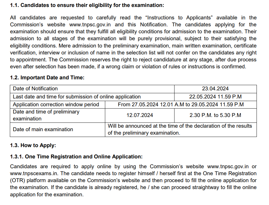 TNPSC Recruitment 2024