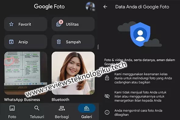 mencadangkan foto di google foto lewat hp dan pc