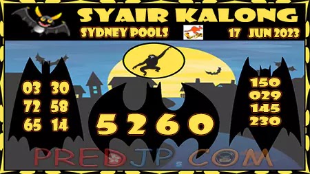 Prediksi Sydney Kalong Keramat Sabtu 17-Juni-2023