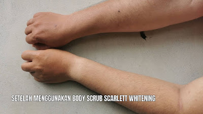 Setelah menggunakan body scrub scarlett whitening