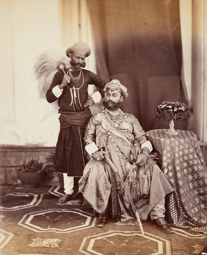 Tukoji Rao Holkar II, Maharaja (King) of Indore, Madhya Pradesh, India | Rare & Old Vintage Photos (1875)