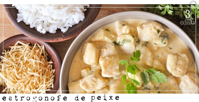 estrogonofe de peixe fácil