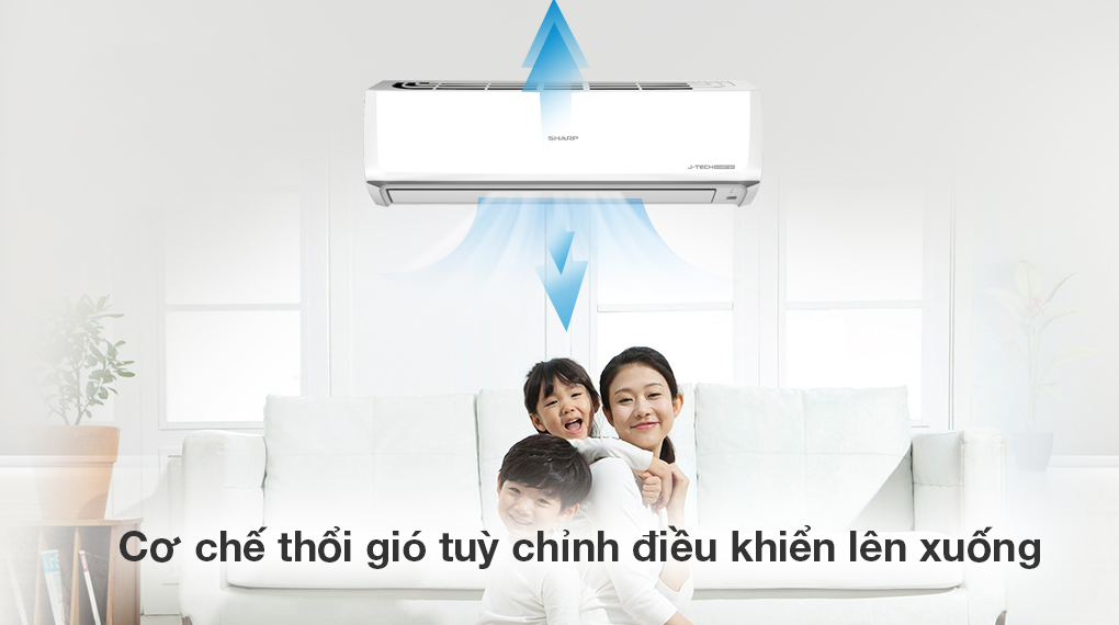 Điều hòa Sharp Inverter 18000 BTU AH-X18ZEW - Cơ chế thổi gió