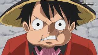 ワンピースアニメ WCI編 828話 ルフィ かわいい Monkey D. Luffy | ONE PIECE ホールケーキアイランド編