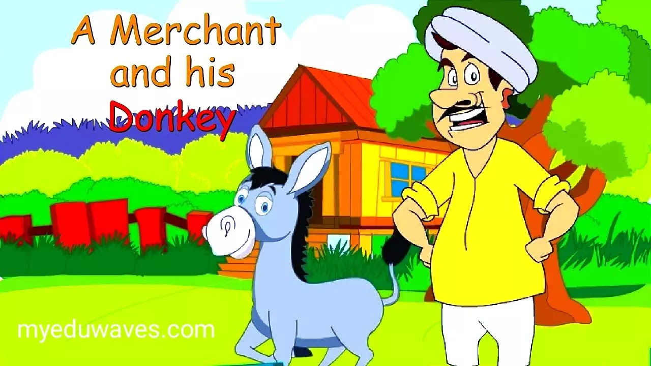 A Merchant and his Donkey: Short Story in English for Kids