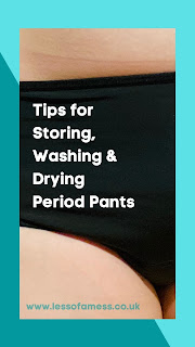 Tips for washing, drying and storing period underwear