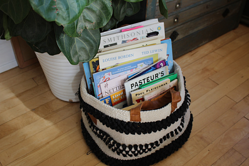 basket of American history books