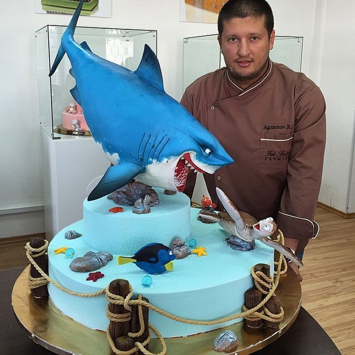 shark birthday cakes