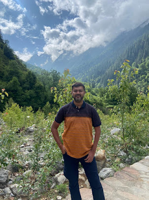 Co-trekker Mr Sudip.Roy in " Valley of Flowers".